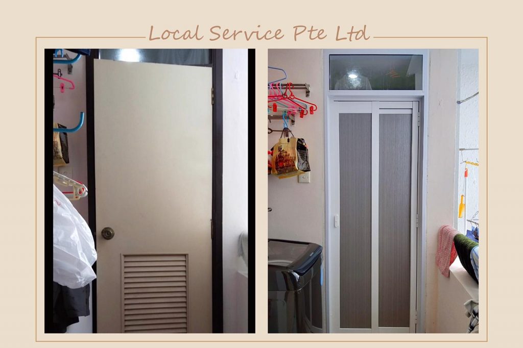 Replace Aluminium Door Frame And Slide And Swing Door At Regent Heights