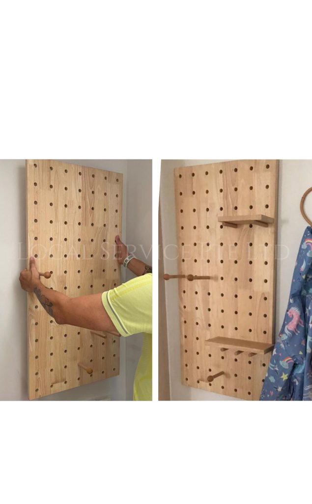 Supply Labour Help To Install Wooden Shelf