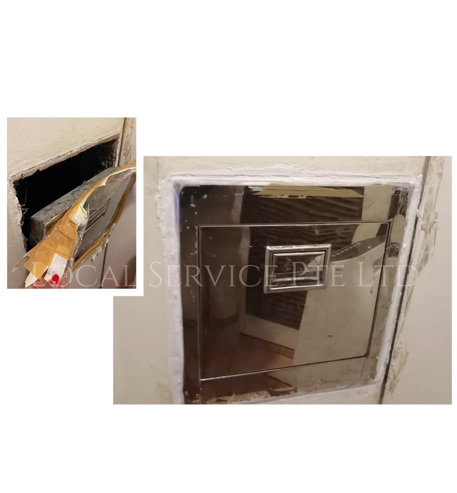 Fix Back And Re-silicon Rubbish Chute
